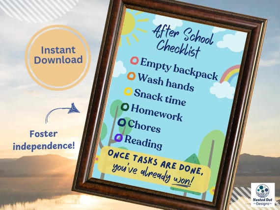 After‑School Routine Chart — Cheerful