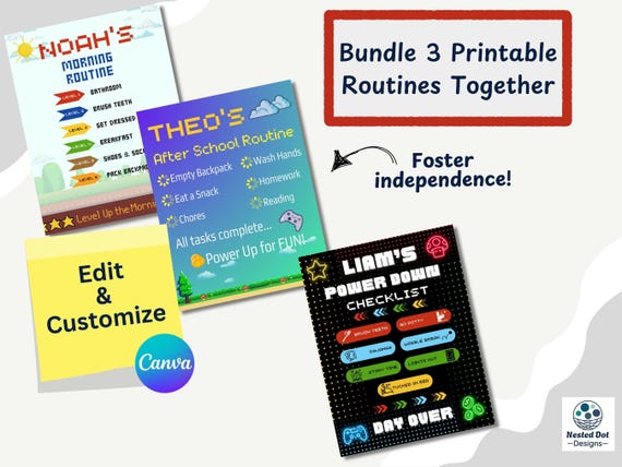 Back to School Routine Chart