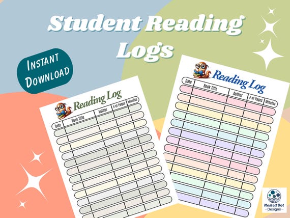 Printable Reading Log for Kids